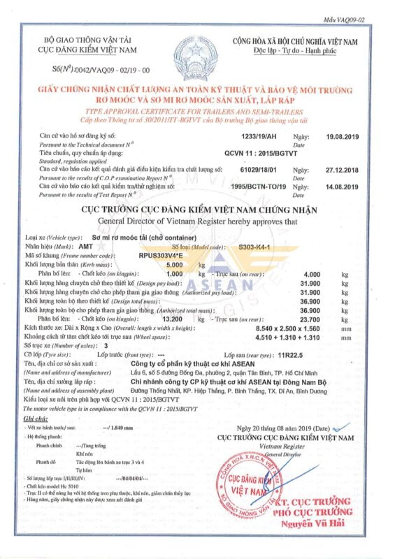30 Ft Trailer For Sale, 3 Axles Skeletal Trailer (Lift Axle 2) 1 D:\Asean\product\Skeleton\Sơ mi rơ moóc xương 30 feet 3 trục - nâng trục 2 - AMT-S303-K4