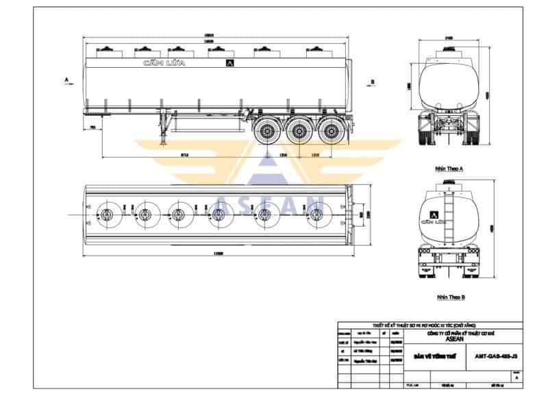 Gas Tanker Trailer For Sale, 40 Feet 3 Axles - Amt-Gas-403-J3 2 gas tanker trailer for sale