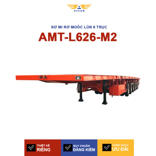 Sơ mi rơ moóc chở hàng siêu trường, siêu trọng 6 trục – AMT-L626-M2